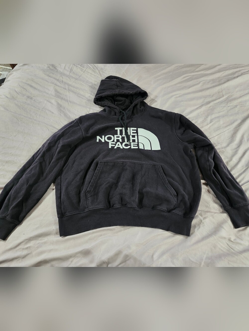 The North Face Men’s Black Pullover Hoodie with White Logo Size Large